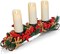 Ornativity Christmas Décor Candle Holder – Xmas Themed Candle Holder Centerpiece Decorations with Red and Gold Berries and Evergreens